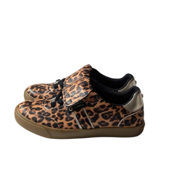GBG Los Angeles Leopard Print Lace-up w/Flap Sneakers NWOB Womens Size 7.5 & 8 - Picture 4 of 9